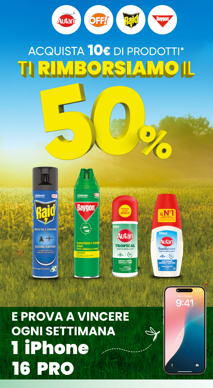 Cashback e Concorso Vivi la tua casa con SC JOHNSON